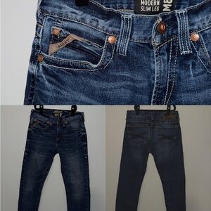 Ariat Blue Slim Fit Jeans with Distressed Look